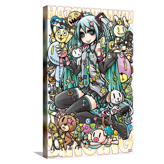 Hatsune Miku - Toys Canvas Wall Poster, 14.725" x 22.375"