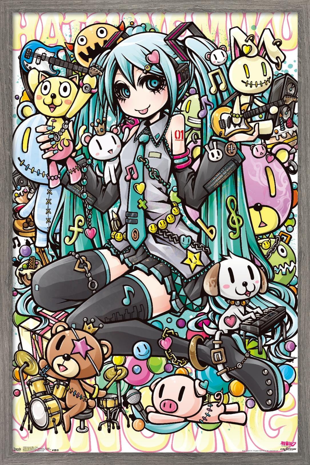 Hatsune Miku - Toys Wall Poster, 14.725" x 22.375", Framed