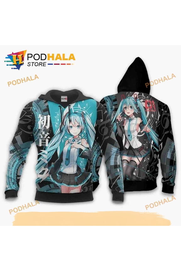 Hatsune Miku V4x Vocaloid 3D Hoodie T-Shirt
