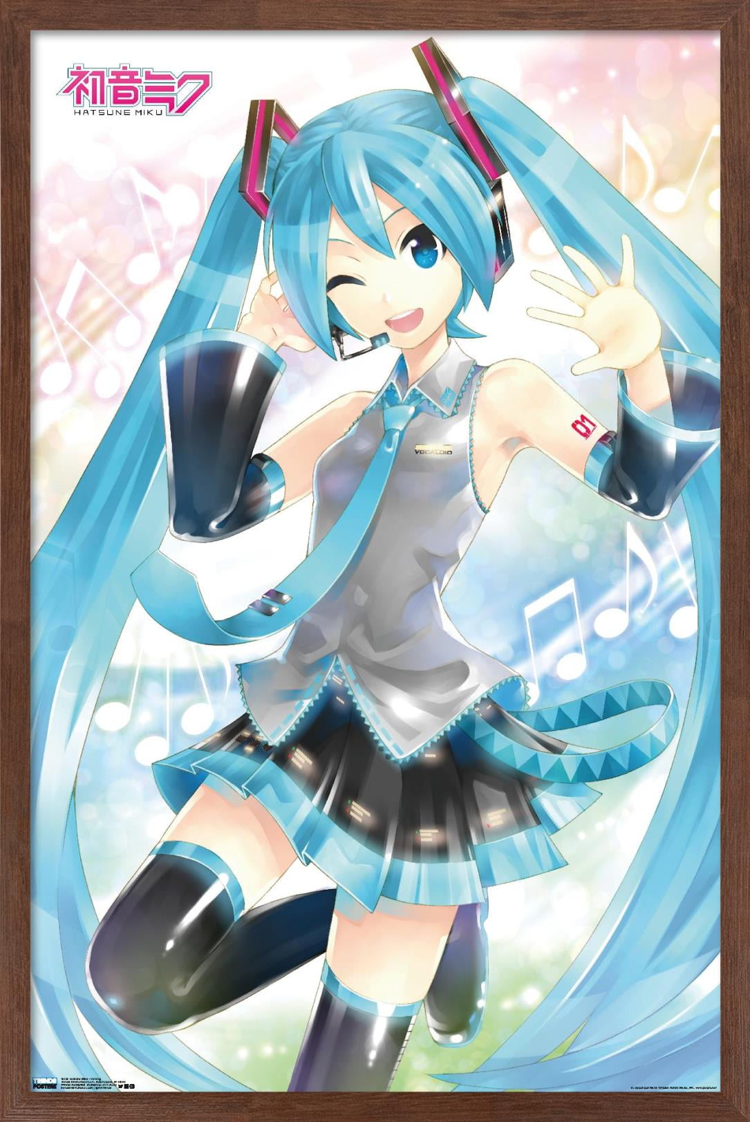 Hatsune Miku - WaVing Wall Poster, 14.725" x 22.375", Framed
