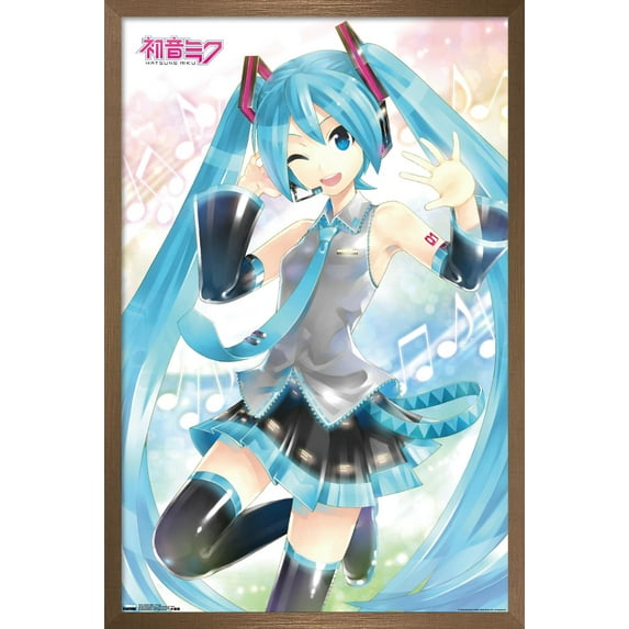 Hatsune Miku - WaVing Wall Poster, 14.725" x 22.375", Framed