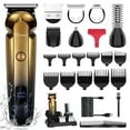 thumbnail image 1 of Hatteker 7-in-1 Men's Grooming Kit, Hair Clipper, Beard Trmmer, Cordless Waterproof Trimmer with Nose Ear Trimmer, Gold, 1 of 7