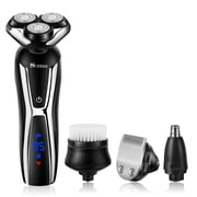Hatteker Electric Shaver for Men 4 in 1 Nose Hair Face Trimmer Rotary Razor Trimmer for Men Cordless Rechargeable Beard USB Groomer Waterproof Wet Dry