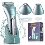 Hatteker Electric Shaver for Women Lady Epilator Electric Razors Kit Hair Remover for Face Armpit Bikini Trimmer Blue