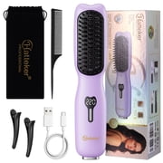 Hatteker HT-168 Hair Straightening Brush Portable 80 C-220 C Purple