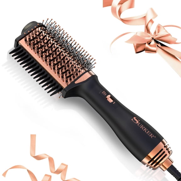 Hatteker Hot Air Styling Brush with Negative Ion Technology - 2-in-1 Blow Dry and Styling Tool