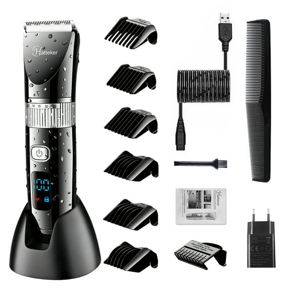 Hatteker USB Rechargeable Hair Trimmer Pro Hair Clippers Beard Trimmer for Men