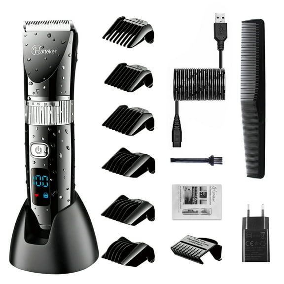 Hatteker USB Rechargeable Hair Trimmer Pro Hair Clippers Beard Trimmer for Men