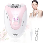 Hatteker Womens Electric Epilator, Portable Hair Removal Device, USB Rechargeable with Light