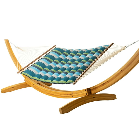 Hatteras Hammocks 13 ft L x 55 in W Sunbrella Pillowtop Hammock - Expand Calypso