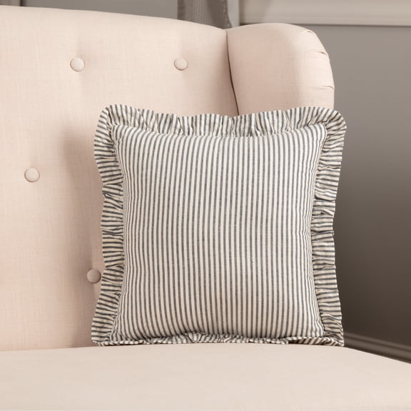 VHC Brands Hatteras Bedding Accessory, Pillow 12x12, Blue