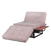 Furniture of America Flaig Transitional Fabric Convertible Ottoman
