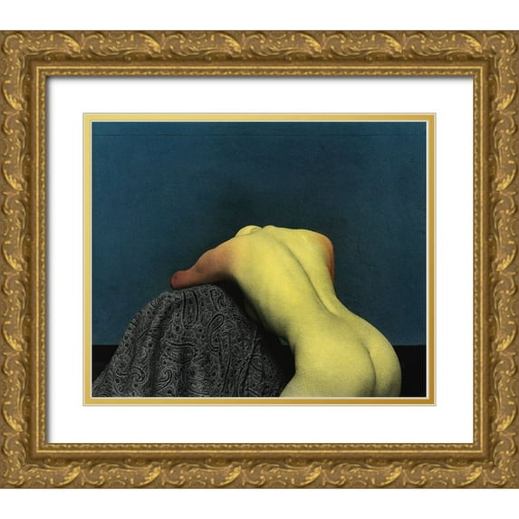 Hattori, Fuyuki 17x15 Gold Ornate Wood Framed with Double Matting Museum Art Print Titled - Nu Dans La Chambre