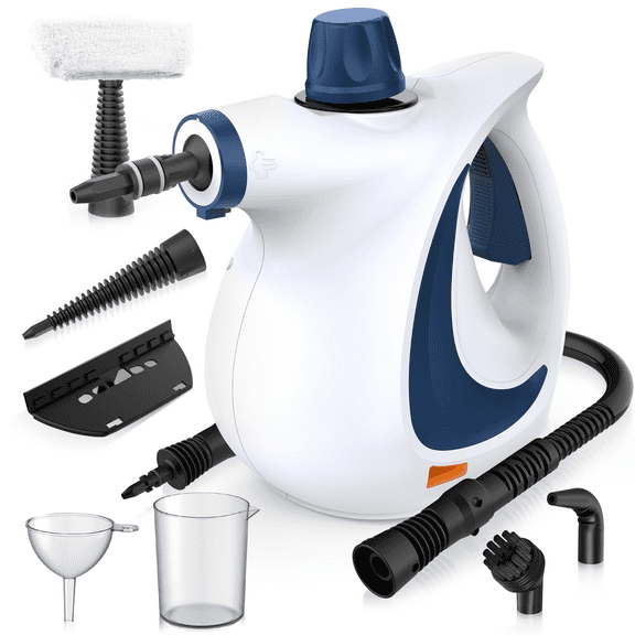Hattyroom  9 Attachments  Pressurized Handheld Multi-Surface Natural Steam Cleaner , Multi-Purpose Steamer for Home Use, Kitchen and Car