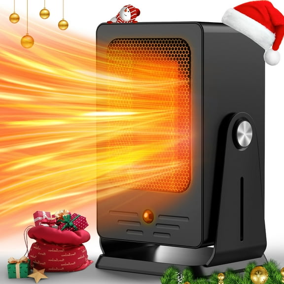 Hattyroom 900W Portable Electric Heater-Ultra-Quiet, Fast-Heating with Auto Shutoff and Overheat Protection, Perfect for Winter Warmth, Indoor Use, and Holiday Gatherings