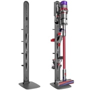 Haturi Premium Vacuum Stand for Dyson Gen5 V15 V12 V11 V10 V8, Metal Organizer with 4 Hooks & 4 Shelves, Black