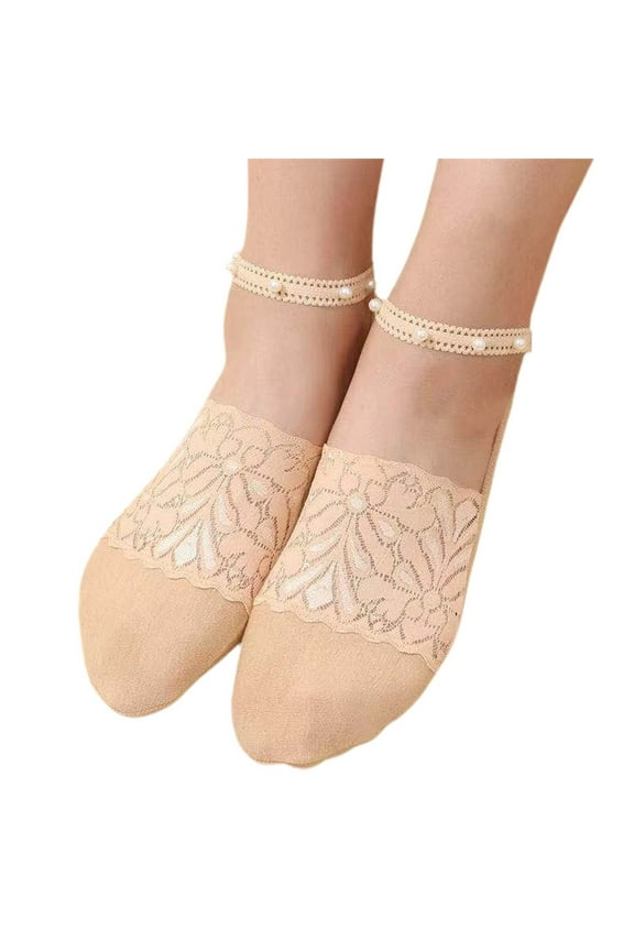 1 Pairs Women's Pearl Lace Socks Breathable Socks Ballerina Socks Non Socks Transparent Low Socks Socks Size 11 Tights for Women plus Leech Socks Running Women Socks Customized Socks with