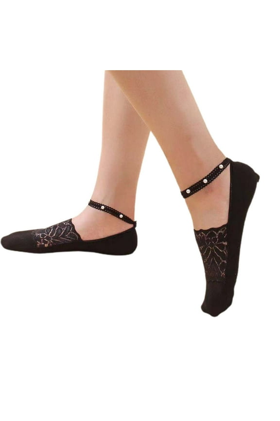 1 Pairs Women's Pearl Lace Socks Breathable Socks Ballerina Socks Non Socks Transparent Low Socks Socks Size 11 Tights for Women plus Leech Socks Running Women Socks Customized Socks with