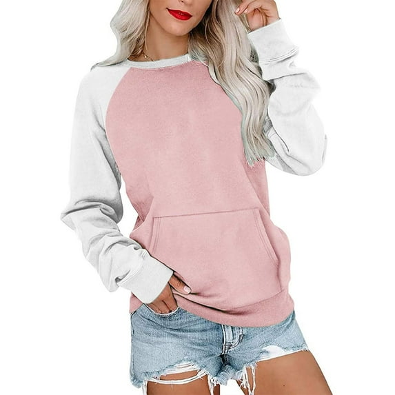 Hauaitttt 2023 Women's Hoodless Pullover Hatless Sweatershirt Sports Casual Top Letter Printing Color Light Pullover Sweatshirt Women Bohemian Jacket Light Sweatshirts Women Heated Sweatshirt Women