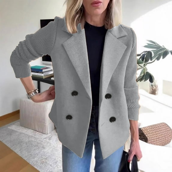 Hauaitttt 2025 Women's Spring Solid Color Button Open Coat Women's Commuting Business Coat Womens Long Coat plus Size Womens Winter Coat 4x Long Trench Winter Coat Anorak Winter Coats for Women plus