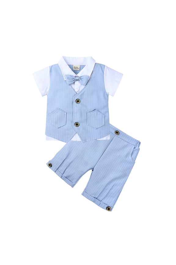 3pcs Baby Boys Toddler Gentleman Wedding Outfits Suit Shirt Shorts Bow Tie Set Set Sweat Suits for Boys Baby Boy 4 Piece Outfit Go Home Outfit for Mom 3 Boys 3 Piece Jacket Set Summer