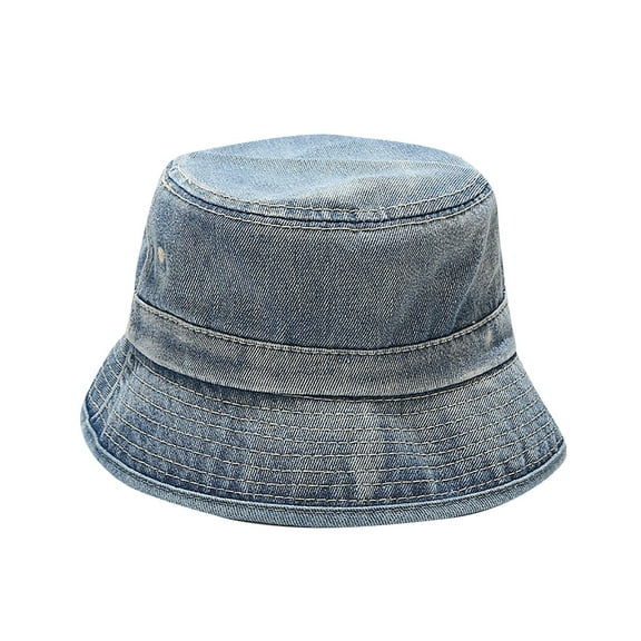 Hauaitttt Adult Fashion Solid Denim Sunshade Fisherman's Hat Basin Hat Outdoor Bucket Hat Beret Garden Hat Ladies Bucket Hat Men 58 Bucket Hat Thermal Hat Bucket Hat Dynamo Bucket Hat Banana Men's