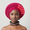 thumbnail image 1 of Hauaitttt Auto African Head Tie Of Aso Oke Headwraps Hat Turban Wedding Party Handmade Elegant Hair Wear Cap French Men Large French Painter French Hat Men Artist Women Tame Hats N Apparel Cap Soft, 1 of 2