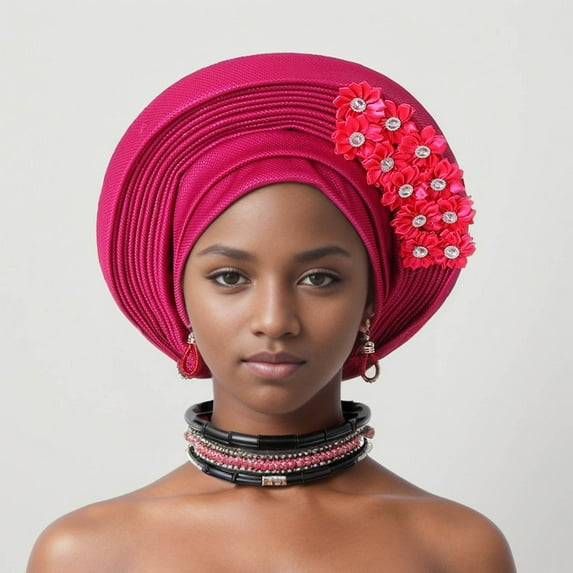 Hauaitttt Auto African Head Tie Of Aso Oke Headwraps Hat Turban Wedding Party Handmade Elegant Hair Wear Cap French Men Large French Painter French Hat Men Artist Women Tame Hats N Apparel Cap Soft