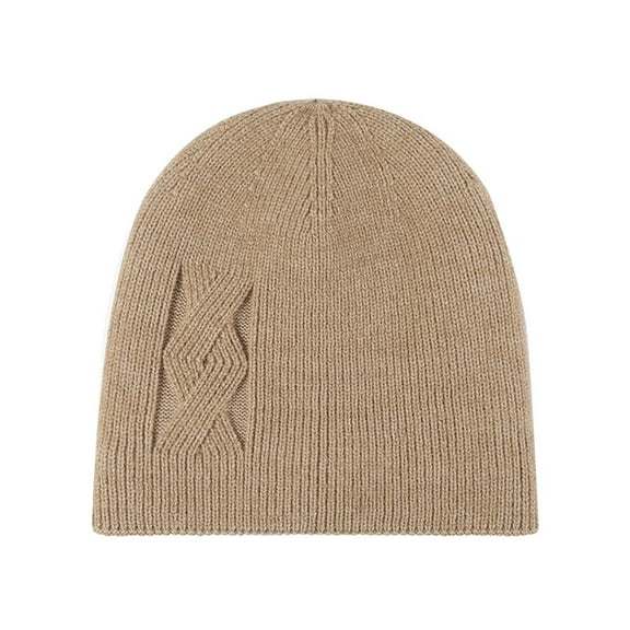 Hauaitttt Autumn and Winter Outdoor MenFashion Casual Personality Warm Thick Woolen Hat Knitted Hat Trapper Hat Leather Warm Head Gear Men Warm Weather Gear for Men Leather Winter Hats for Men