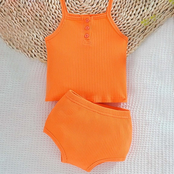 Hauaitttt Baby Girls Suspenders Solid Crop Tops Short Clothes Outfits Set Girls Easter Outfit Size 5 Cute Baby Girl Outfit Long Necklace Set Big Blanket Baby Photo Cute Crop Shirt Baby with Head Band