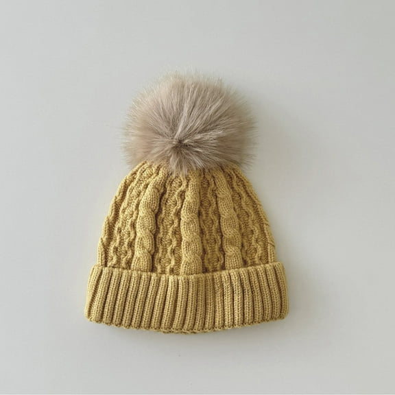 Hauaitttt Baby Hat 2025 Autumn Winter New Knit Hat Baby Hat Ear Protector Hat Features: Warm Hats Men Mens Trapper Hats Hats Men Winter Hat Men Warm Face Guard for Cold Weather Big Head Trapper Hat