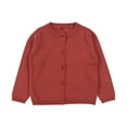 thumbnail image 1 of Hauaitttt Baby Kids Girls Cardigan Long Sleeve Kid Button Sweater Girl Crew Neck Cardigans Sweater Little Girls Cardigan Sweaters Size 5 Knit Clothes Tan Girls Sweater Winter Sweaters for Girls, 1 of 2