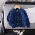 thumbnail image 1 of Hauaitttt Baby Toddler Boys Round Neck Cardigan Sweater Girls Button Closure Jacket Outwear Winter Coat Tops Clothes Teens Girls Sweaters Preemie Girl Sweater 4t Cardigan Sweater for School Girls, 1 of 3