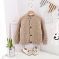 thumbnail image 1 of Baby Toddler Boys Round Neck Cardigan Sweater Girls Button Closure Jacket Outwear Winter Coat Tops Clothes Girls Bonnet Thanksgiving Sweaters for Toddler Girls Casual Jumpsuit Christmas Baby, 1 of 3