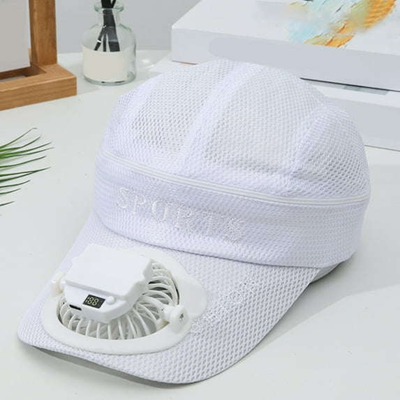 Hauaitttt Baseball Cap Built In USB Solar Fan Power Supply Men Women's Fan Cap Adjustable Wind Speed & Direction 24 Hours for Fishing Foldable Hats for Women Travel Men's Outdoor Hats Woman Summer