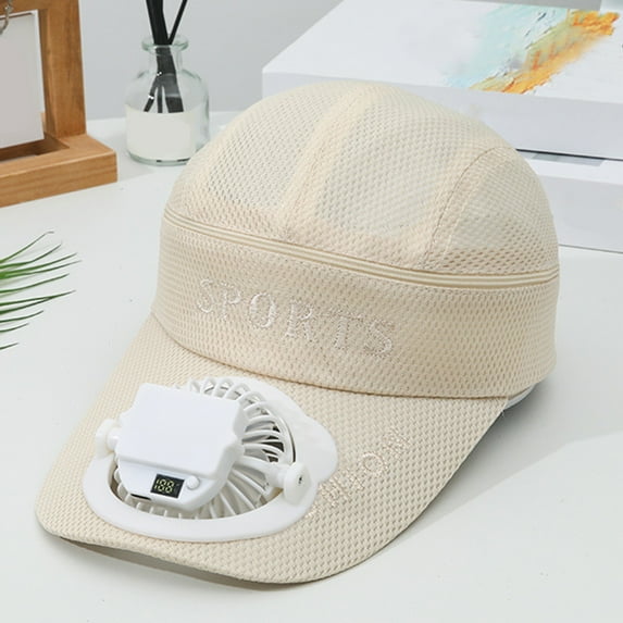 Hauaitttt Baseball Cap Built In USB Solar Fan Power Supply Men Women's Fan Cap Adjustable Wind Speed & Direction 24 Hours for Fishing Foldable Hats for Women Travel Men's Outdoor Hats Woman Summer