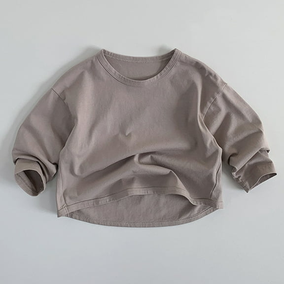 Hauaitttt Boys Casual Tops Basic Tee for Toddlers Kids 1 8 Years Comfortable Everyday Wear Stylish Korean Style Unisex Baby Shirt Spring Summer Fall Christmas Tee Shirts Boys Top Books for Boys Long