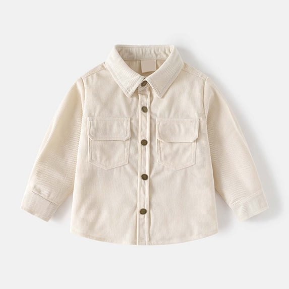 Hauaitttt Boys Corduroy Shirt Jacket Long Sleeve Casual Open Front Shirt with Collar for Kids Toddler Ski Jacket Vest Kids Light Jackets for Big Boys Lightweight Jackets Winter Jacket 5t Heavy Coat