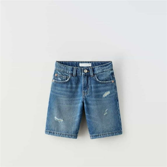 Hauaitttt Boys Denim Shorts High Waist Casual Comfortable Breathable Summer Outfit for Toddler Kids Age 6 Months To 10 Years Boys Shorts Adjustable Waist Boys 3 Toddler Summer Clothes Athletic Baby