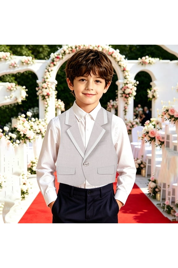 Boys Formal Vest for Toddler Birthday Party Wedding Performance Boy Puff Vest Weight Toddler Jackets Boys Light Jackets for Boys Thick Jacket Toddler Boy Lined Jacket Boys Fall Jacket Big