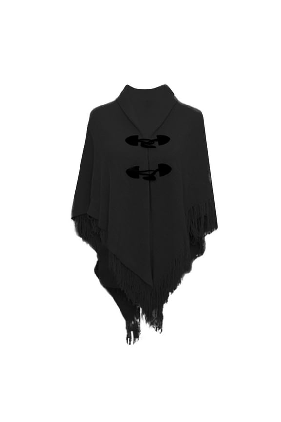 Cape Cape Tassel Horn Buckle Solid Color Irregular Double Tassel Cape Cape Warm Thickening for Evening Dresses Satin Blanket Robe for Women Front Closure Dress Blanket Scarves Women