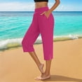 thumbnail image 1 of Hauaitttt Casual Summer Capris for Everyday Wear with Side Slits Stylish and Comfortable Design for T Shirts and Vests Ideal for Warm Weather Activities on Dress Pants for Women Business Casual Pants, 1 of 5