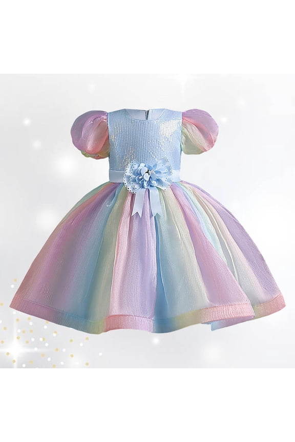 Children's Mesh Dress Dress Stylish Little Girl Dress Flower Girl Dress Sky Girls Lace Dress Backless Wedding Dresses Toddler Wedding Dress Long Sleeve Girl Toddler Formal Dresses Toddler