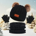 thumbnail image 1 of Hauaitttt ChildrenHats Scarves Gloves Warm Colored In Autumn and Winter Two Baby Hats Gloves Scarf Hat Set Gloves Scarf Set for Girls Scarf Hat Set Scarf Hat Gloves Set Men Hat Gloves Scarf Set, 1 of 3