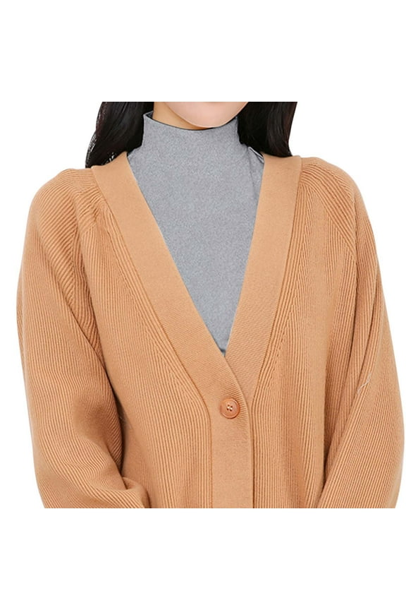 Collar Layering Top Solid Color Half High Neck Shirt for Women Casual Style Shirts Women Turtle Neck Bibs Blouse Sleeveless Blouses for Women plus Size Wrap Blouse with Attached Tie Half