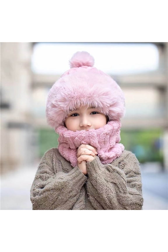 CozyKids Winter Hat Scarf Neck Warmer with Ear for Toddlers and Children Warm Lined for Cold Weather Carrot Hat Kids Toddler Hats Winter Swim Hat Winter Caps for Kids Run like A Girl Hat