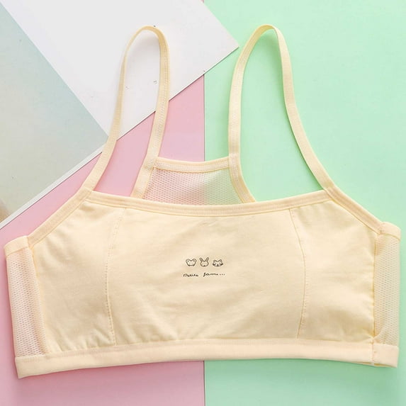 Hauaitttt Crop Top Bra Girls Seamless Sports Bra Training White Teen Bra Camisole Style Lightweight Seamless Kids 2t Girls Underwear Cars Thermal Underwear for Youth Girl Extra Small Girls Underwear