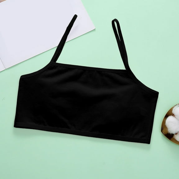 Hauaitttt Crop Top Bra Girls Seamless Sports Bra Training White Teen Bra Camisole Style Lightweight Seamless Kids Girl Underwear Toddler Girl Underwear Size 6 3 4 Underwear Seamless Girls Underwear