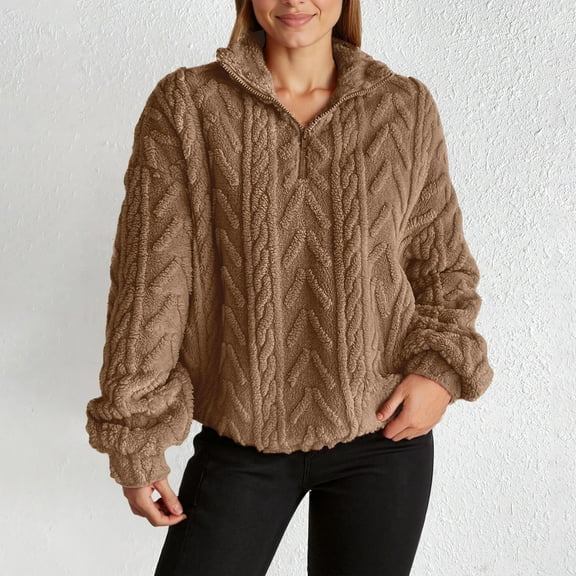 Hauaitttt Double Pullover Zip up Casual Sweatshirt for Women Men Comfortable Winter Fall Loungewear Fall Shirt plus Size Lined Jacket Women Winged Tops for Women Jackets Oversized Women Sweatshirts