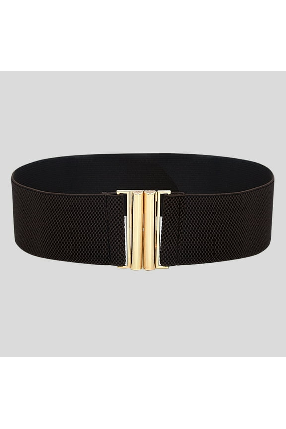 Fashion Lady Wide Belts Women Wide Elastic Belt Buckle Waist Dress Stretch Belts for Men Thick Wide Leather Woodsman Belt Wide Leather Belts Buckskin Belt Dark Belt Men MenCowboy Belt